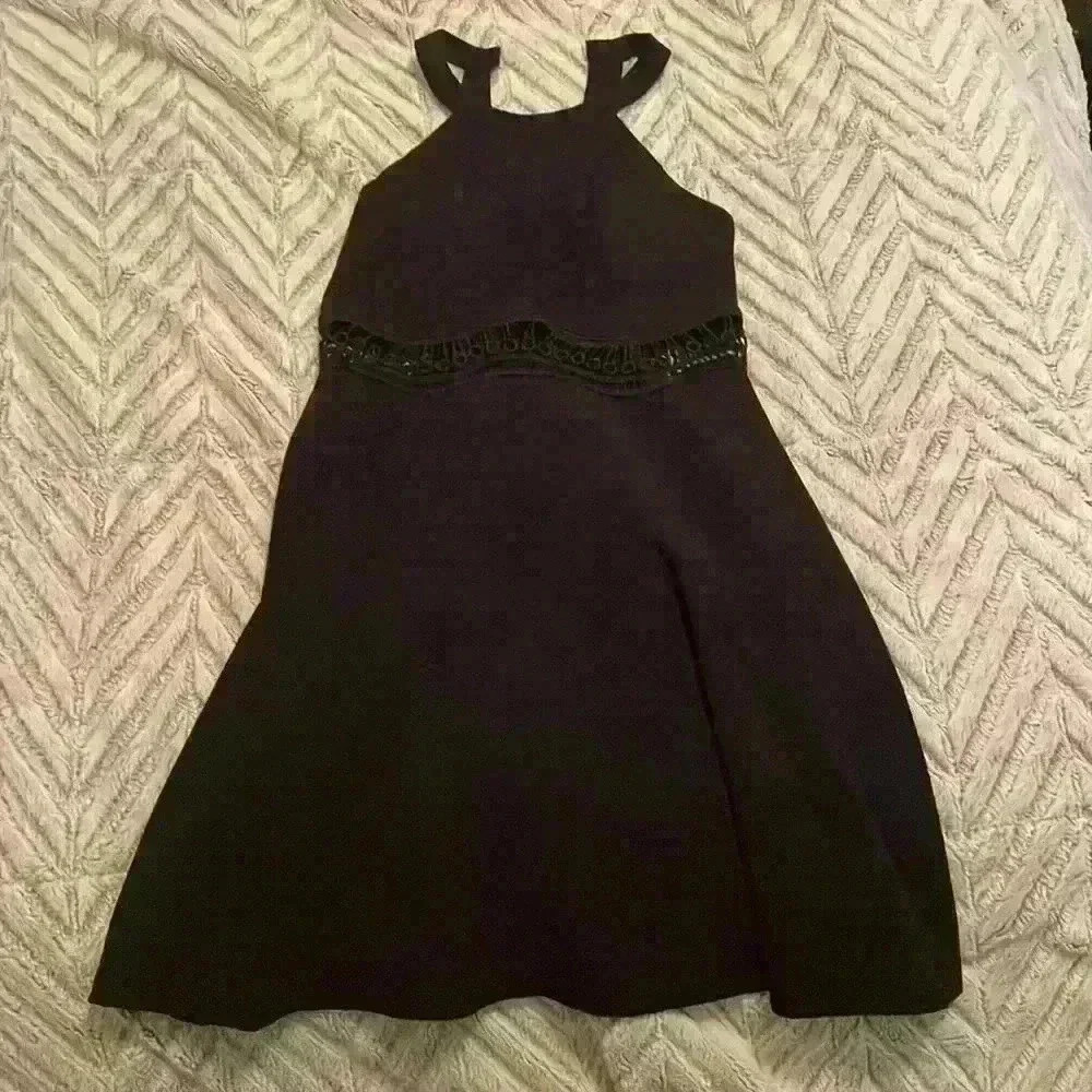 Black sequin hearts dress size 7